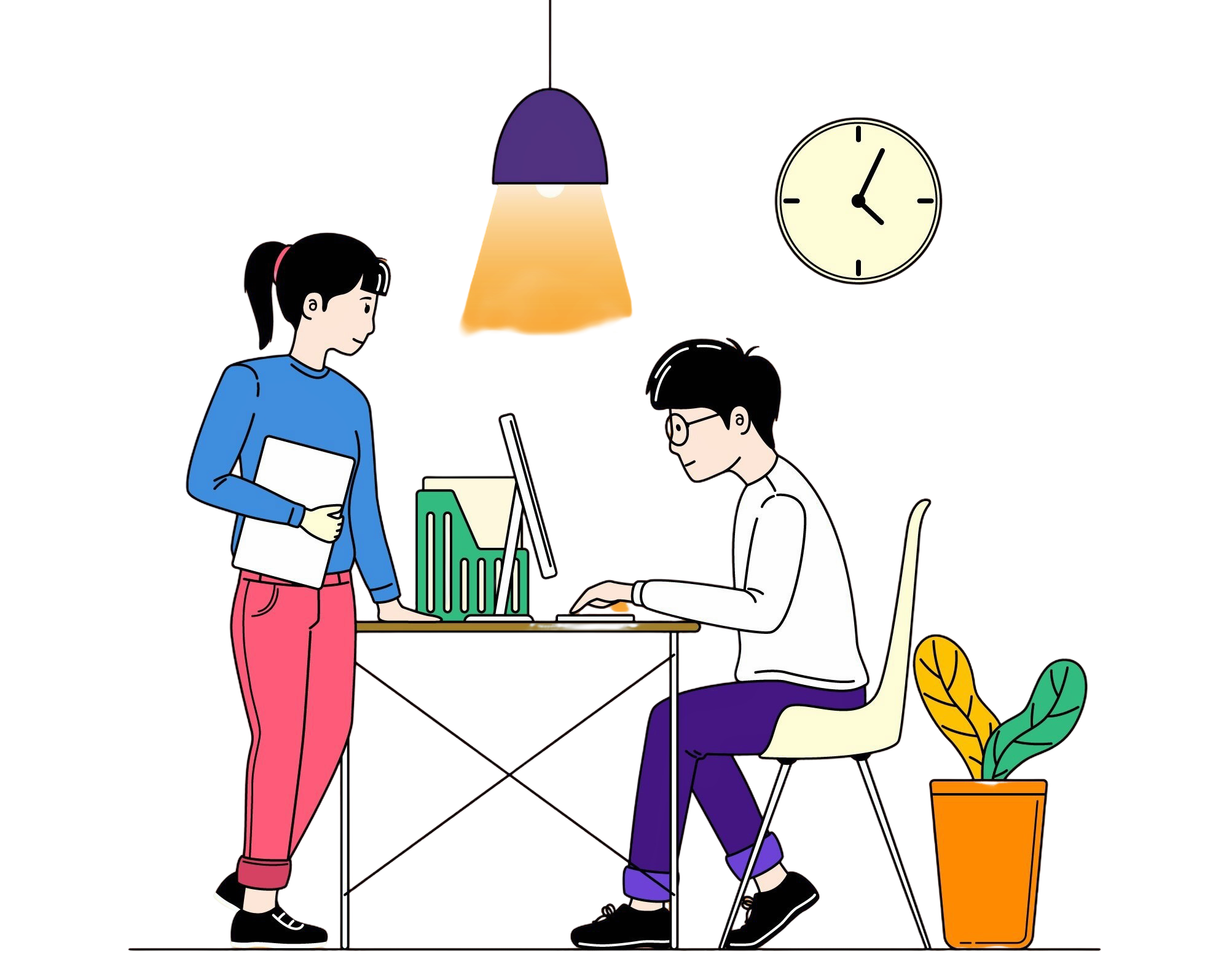 Supportive Mentor Illustration
