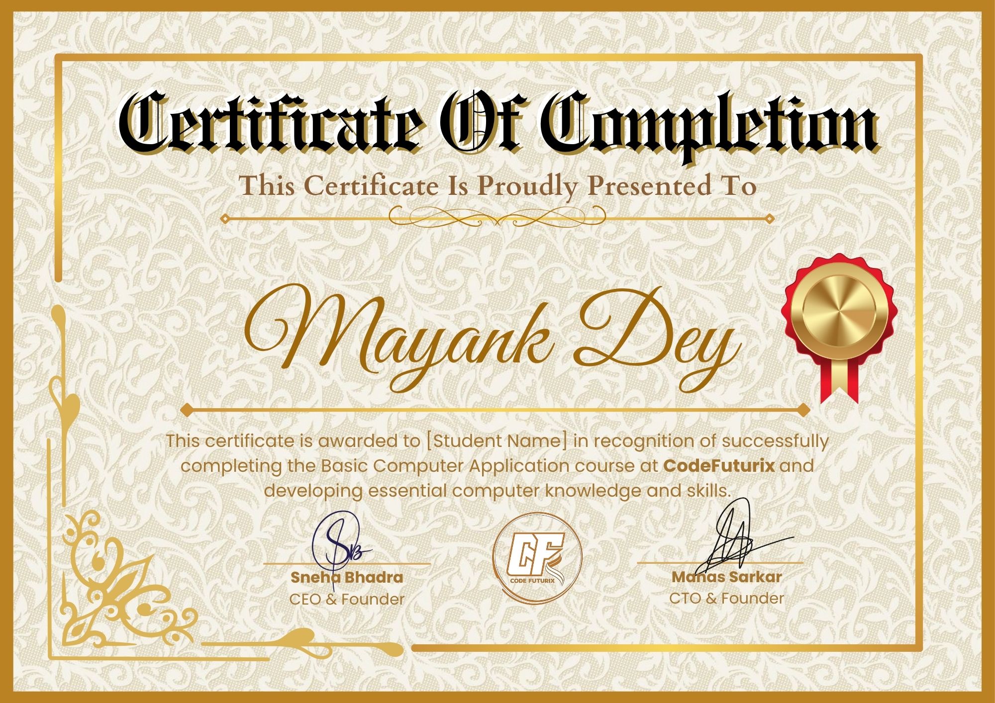 Advanced Certification Course CodeFuturix